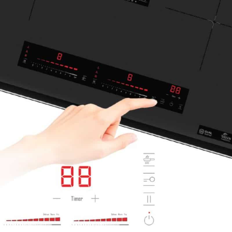 Bảng điều khiển bếp từ đôi Tomate TOM 02I‐G5 pro lắp âm Bảng điều khiển bếp từ đôi Tomate TOM 02I‐G5 pro lắp âm