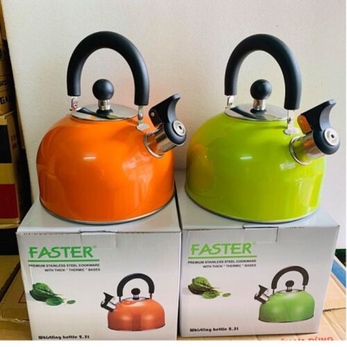 Ấm nước từ Faster 2.5L cam, xanh 3 Đóng gói ấm nước từ Faster 2.5L cam, xanh