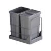 Thùng rác đôi cỡ lớn lắp âm tủ cánh kéo GrandX XW.D40M 2 Thùng rác đôi cỡ lớn lắp âm tủ cánh kéo GrandX XW.D40M
