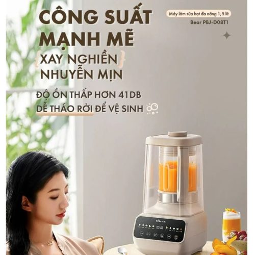 Máy làm sữa hạt Bear PBJ-D08T1 1.5 Lít 2 Ảnh máy làm sữa hạt Bear PBJ-D08T1 1.5 Lít