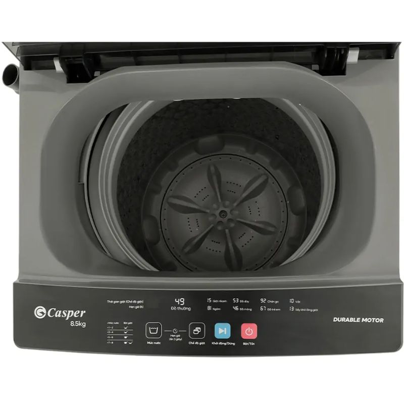 Bảng điều khiển máy Giặt Casper 8.5 Kg WT-85NG1 cửa trên Bảng điều khiển máy Giặt Casper 8.5 Kg WT-85NG1 cửa trên