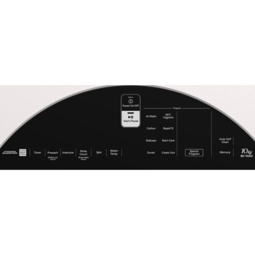 Máy Giặt Hitachi Inverter 10 Kg BD-100GV WH cửa trước 3 Bảng điều khiển máy Giặt Hitachi Inverter 10 Kg BD-100GV WH cửa trước