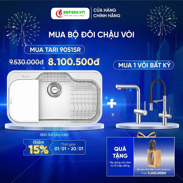 Thế Giới Bếp Nhập Khẩu – Ưu đãi trao tay, Tết thêm đong đầy cùng Konox 8 bep 365 uu dai trao tay tet them dong day cung konox 8