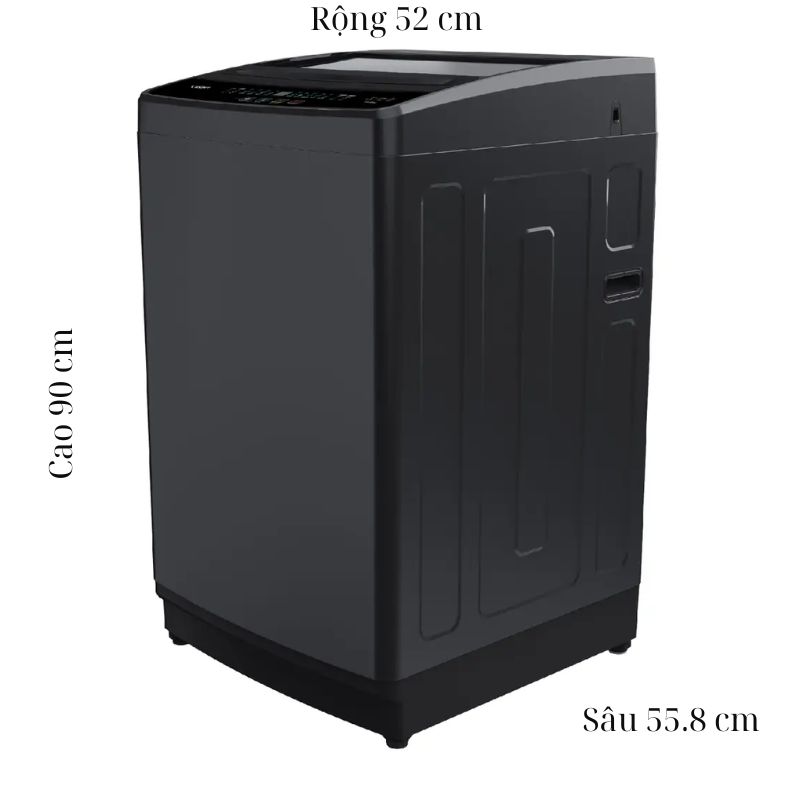 Kích thước máy Giặt Casper 8 Kg WT-8NG2 cửa trên Kích thước máy Giặt Casper 8 Kg WT-8NG2 cửa trên