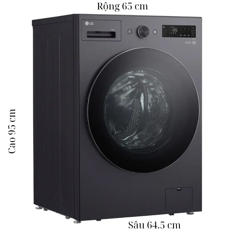 Kích thước máy Giặt LG Inverter 15 Kg F2515SNTG cửa trước Kích thước máy Giặt LG Inverter 15 Kg F2515SNTG cửa trước