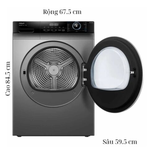 Máy Sấy Bơm Nhiệt Aqua Inverter 10 Kg AQH-H1000H.PS 5 Kích thước máy Sấy Bơm Nhiệt Aqua Inverter 10 Kg AQH-H1000H.PS