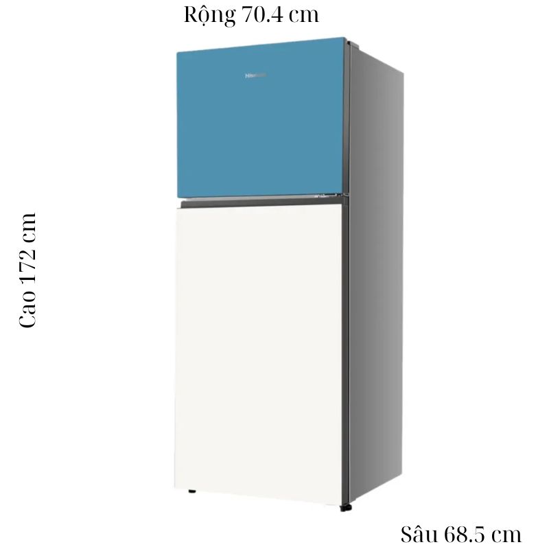 Kích thước tủ Lạnh 2 cánh Inverter 424 Lít Hisense RT549N4EW-MBU Kích thước tủ Lạnh 2 cánh Inverter 424 Lít Hisense RT549N4EW-MBU