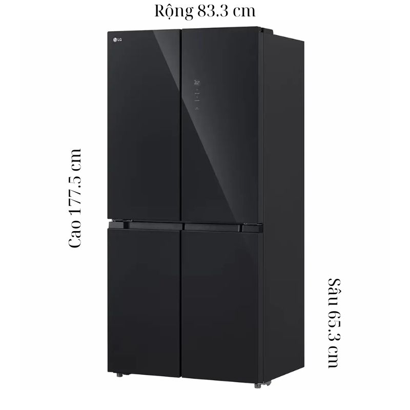Kích thước tủ Lạnh 4 cánh Multi Door Inverter 474 Lít LG LFB47BLG Kích thước tủ Lạnh 4 cánh Multi Door Inverter 474 Lít LG LFB47BLG