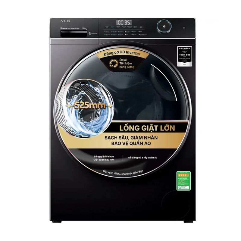 Máy Giặt Aqua Inverter 10 Kg AW10-B4959U1K(B) cửa trước Máy Giặt Aqua Inverter 10 Kg AW10-B4959U1K(B) cửa trước