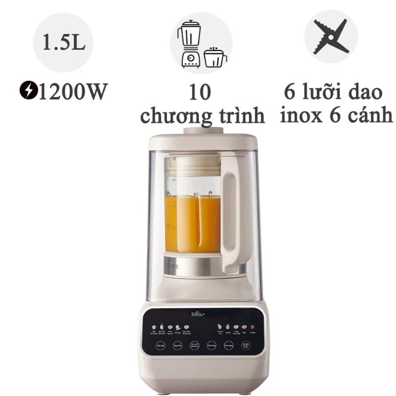 Máy làm sữa hạt Bear PBJ-D08T1 1.5 Lít Máy làm sữa hạt Bear PBJ-D08T1 1.5 Lít