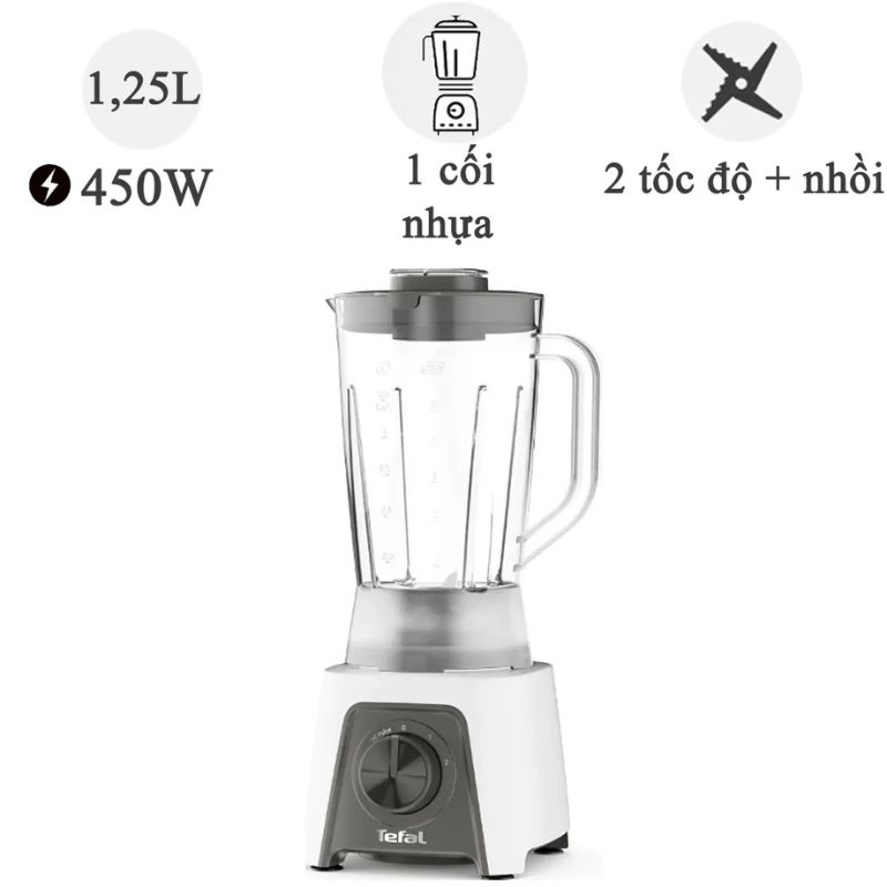 Máy xay sinh tố Tefal BL2C0130 450W Máy xay sinh tố Tefal BL2C0130 450W