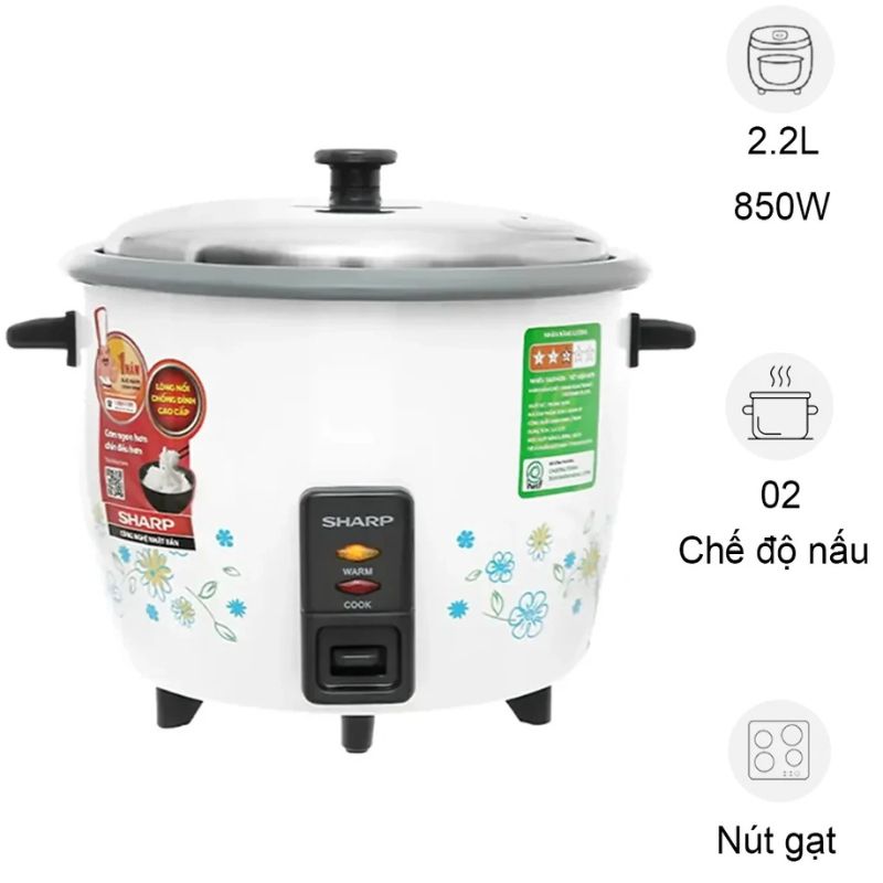 Nồi cơm điện Sharp KSH-228SNV-SF 2.2 lít Nồi cơm điện Sharp KSH-228SNV-SF 2.2 lít