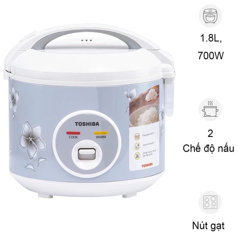 Nồi cơm điện Toshiba 1.8 lít RC-18JFM(H)VN Nồi cơm điện Toshiba 1.8 lít RC-18JFM(H)VN