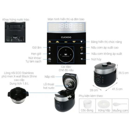 Nồi cơm cao tần áp suất Kép Cuckoo CRP-LHTR1009F 1.8 Lít 3 Ảnh nồi cơm cao tần áp suất Kép Cuckoo CRP-LHTR1009F 1.8 Lít