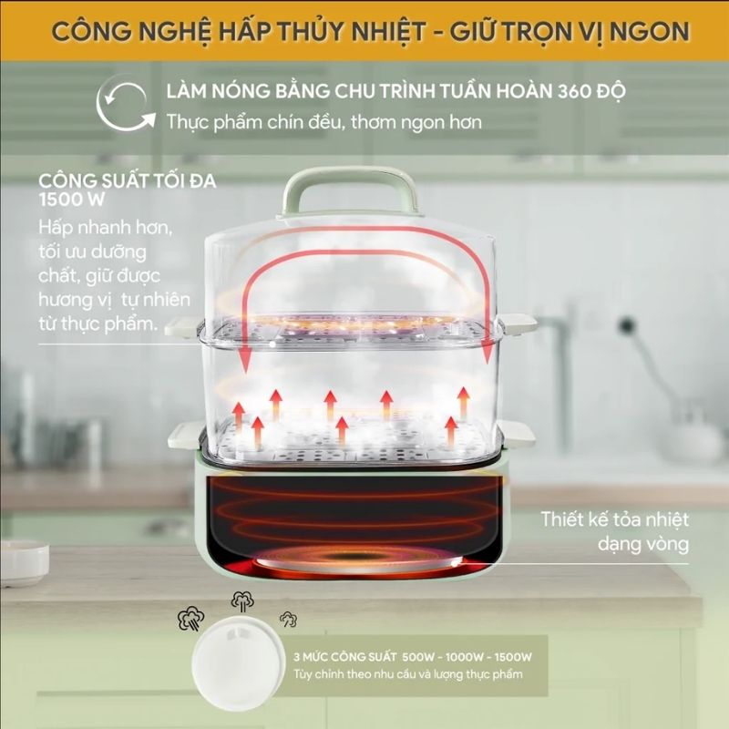 Ảnh nồi hấp đa năng BlueStone MPB-7235 15 Lít Ảnh nồi hấp đa năng BlueStone MPB-7235 15 Lít