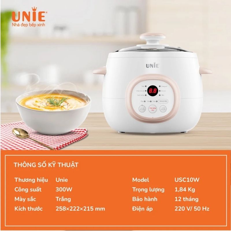 Ảnh nồi nấu chậm Unie USC10W Ảnh nồi nấu chậm Unie USC10W