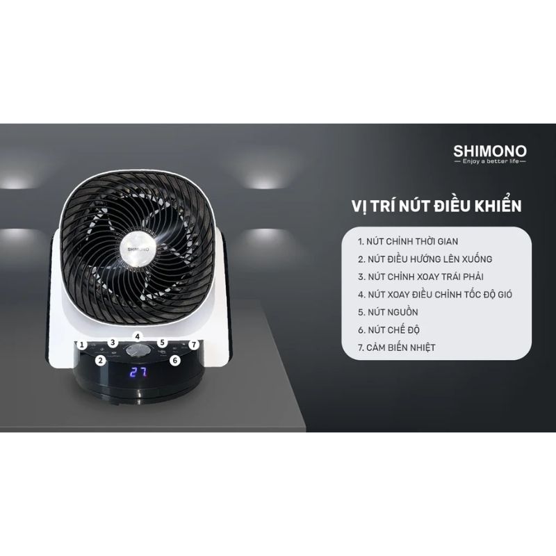 Hình ảnh quạt tuần hoàn Shimono SH-9028 Hình ảnh quạt tuần hoàn Shimono SH-9028
