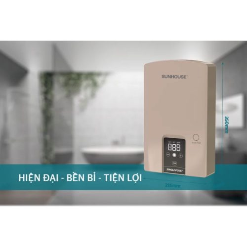 Máy nước nóng Sunhouse SHA-9454EP 4500W 4 Kích thước máy nước nóng Sunhouse SHA-9454EP 4500W