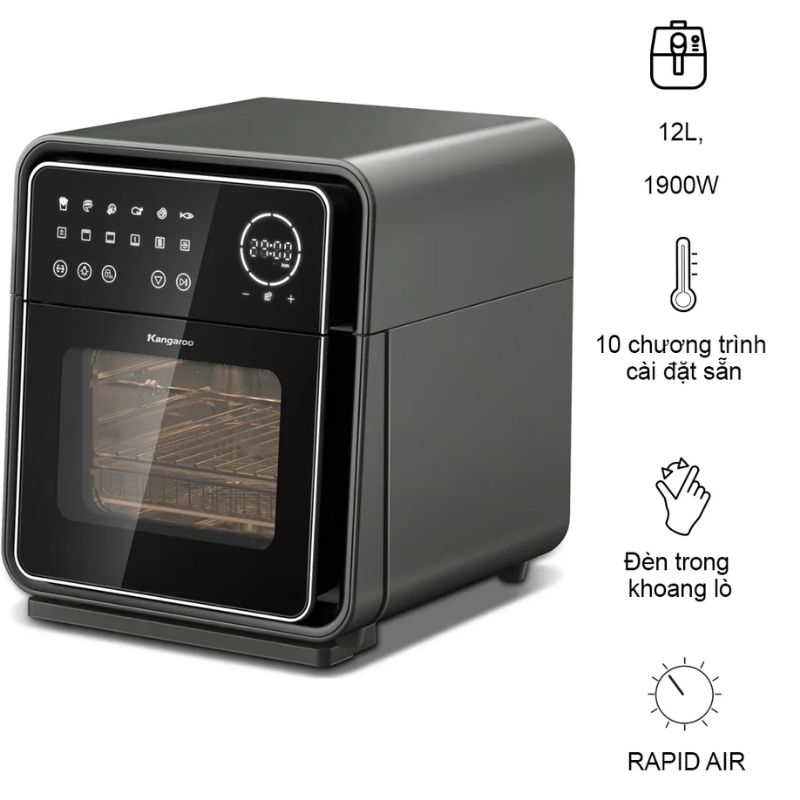 Lò Chiên Không Dầu 12 Lít Kangaroo KG12AF8A Lò Chiên Không Dầu 12 Lít Kangaroo KG12AF8A