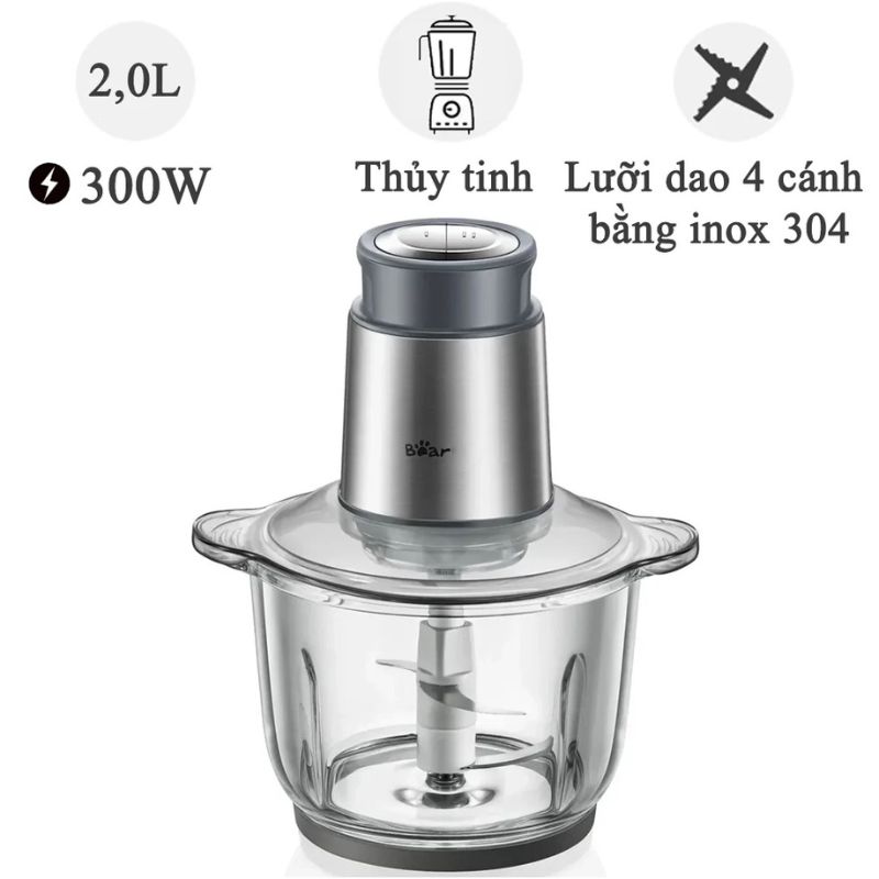 Máy xay thịt đa năng Bear QSJ-B03Y7 2.0 Lít Máy xay thịt đa năng Bear QSJ-B03Y7 2.0 Lít