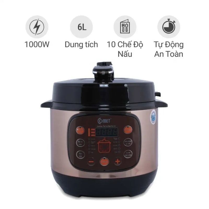 Nồi áp suất Comet CM6155 6 lít Nồi áp suất Comet CM6155 6 lít
