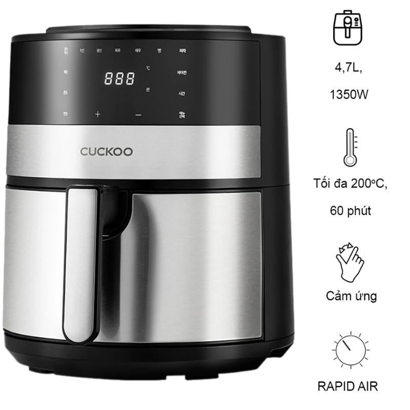 Nồi chiên không dầu Cuckoo CAF-F0410T Màu Đen Nồi chiên không dầu Cuckoo CAF-F0410T Màu Đen