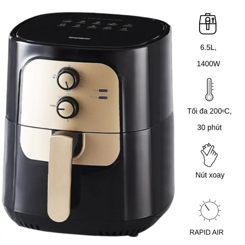 Nồi chiên không dầu Gaabor AF65M-BK01A 6.5 Lít Nồi chiên không dầu Gaabor AF65M-BK01A 6.5 Lít