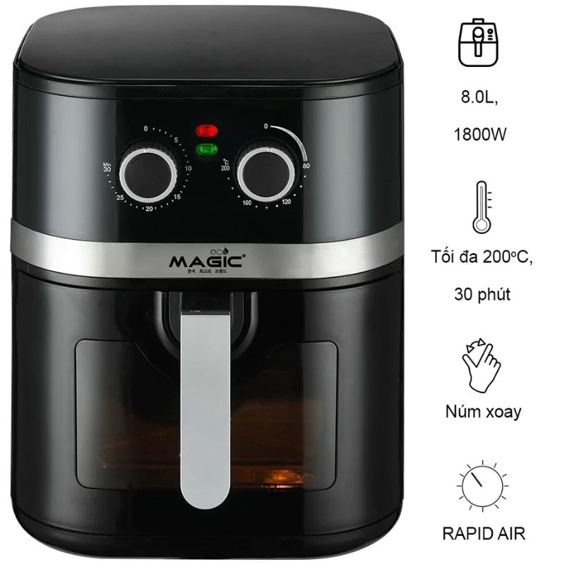 Nồi chiên không dầu Magic Eco AC-127 8 Lít Nồi chiên không dầu Magic Eco AC-127 8 Lít