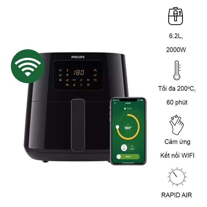 Nồi chiên không dầu Philips HD9280/90 Nồi chiên không dầu Philips HD9280/90