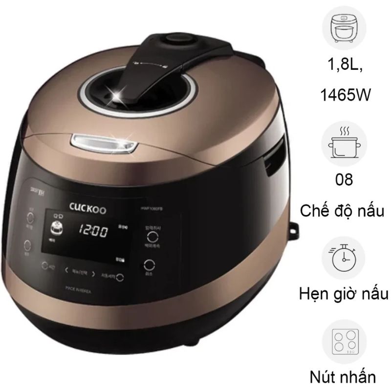 Nồi cơm điện cao tần áp suất Cuckoo CRP-HWF1000F 1.8 Lít Nồi cơm điện cao tần áp suất Cuckoo CRP-HWF1000F 1.8 Lít