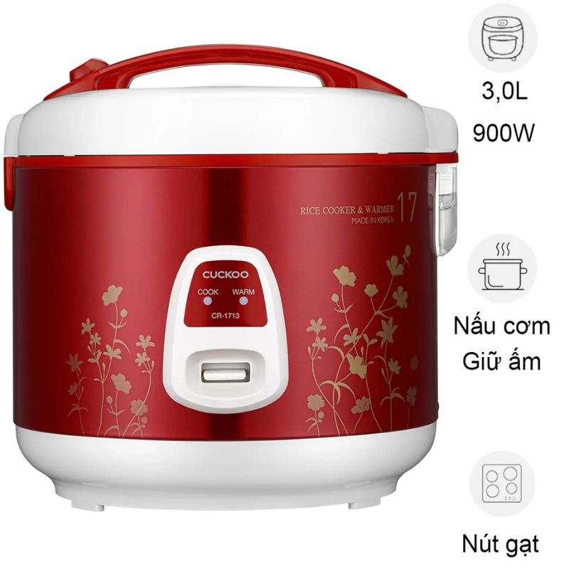 Nồi cơm điện Cuckoo CR-1713 3.0 Lít Nồi cơm điện Cuckoo CR-1713 3.0 Lít