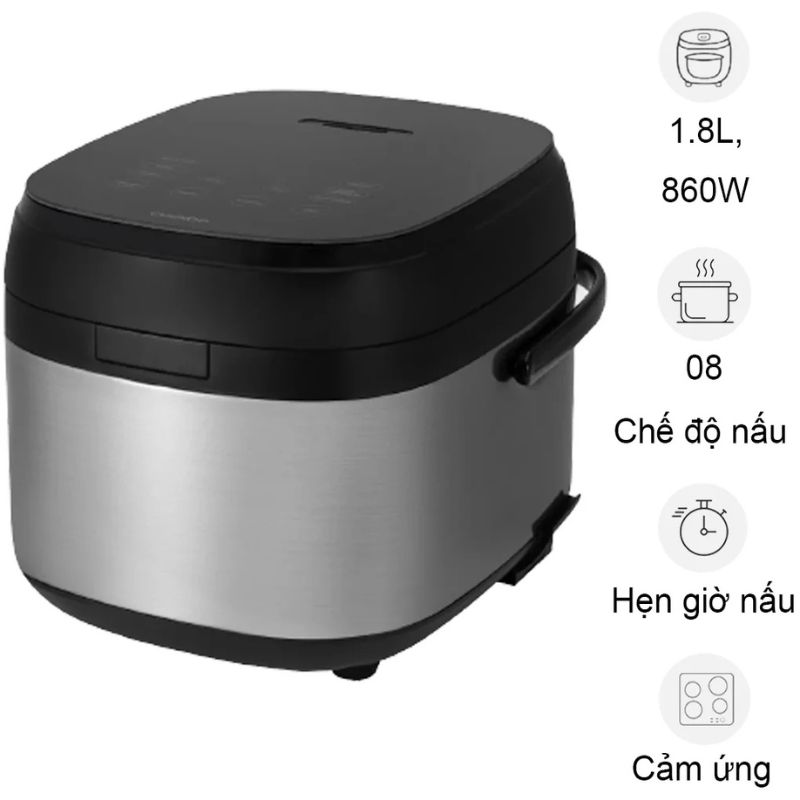Nồi cơm điện tử Cuckoo CR-1050F 1.8 Lít Đen Bạc Nồi cơm điện tử Cuckoo CR-1050F 1.8 Lít Đen Bạc
