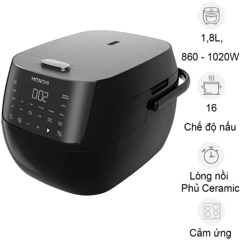 Nồi cơm điện tử Hitachi RZ-S18VN-BK 1.8 Lít Nồi cơm điện tử Hitachi RZ-S18VN-BK 1.8 Lít