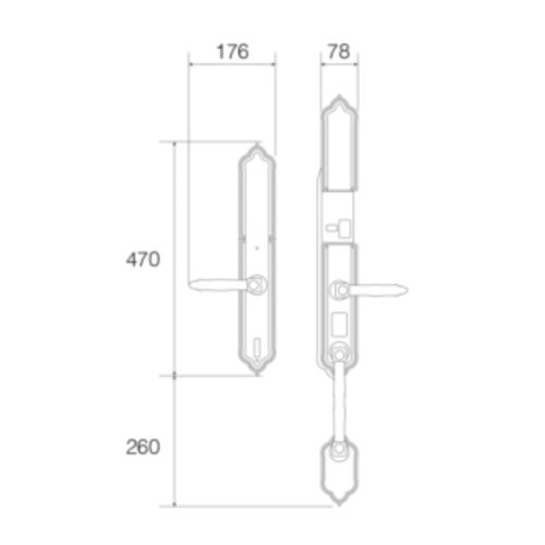 Kích thước khóa thông minh Faster FS009-24K