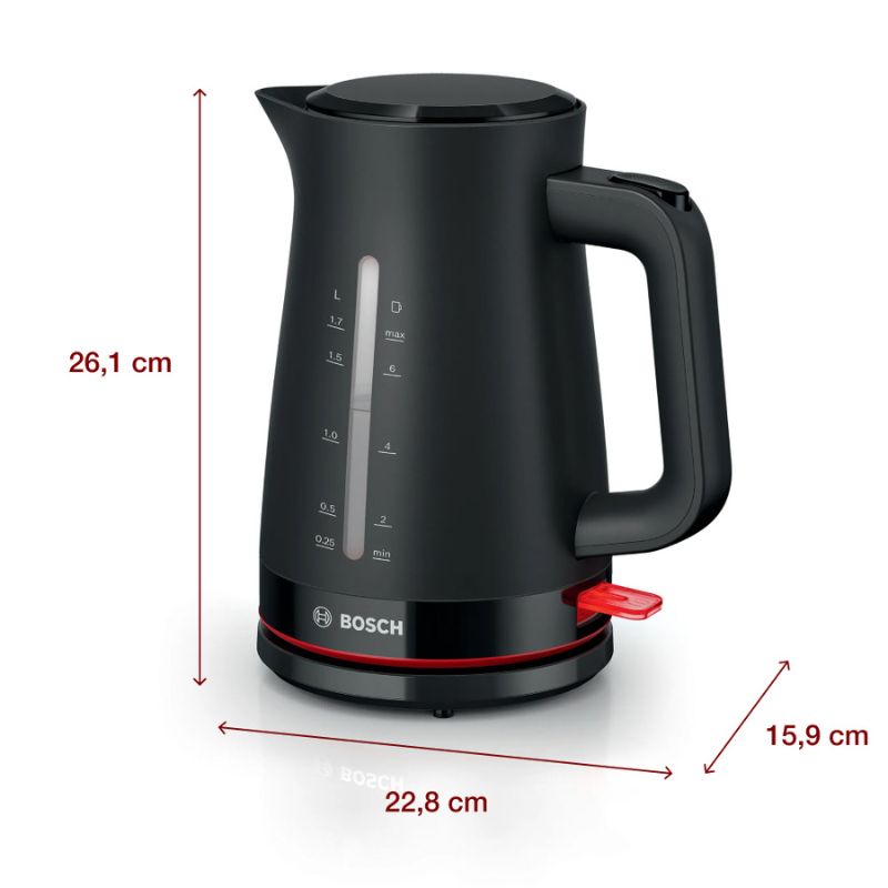 Kích thước ấm đun nước Bosch TWK3M123 Kích thước ấm đun nước Bosch TWK3M123