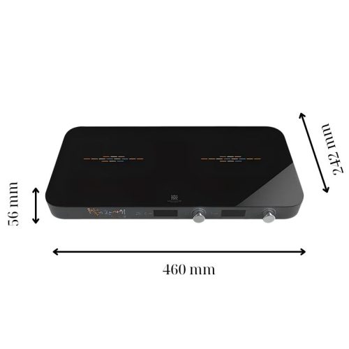 Bếp từ đôi Hawonkoo MCEH-200-II-GR di động 5 Kích thước bếp từ đôi Hawonkoo MCEH-200-II-GR di động