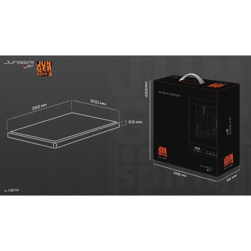 Bếp từ đơn Junger CEJ-105-I di động 4 Kích thước bếp từ đơn Junger CEJ-105-I di động