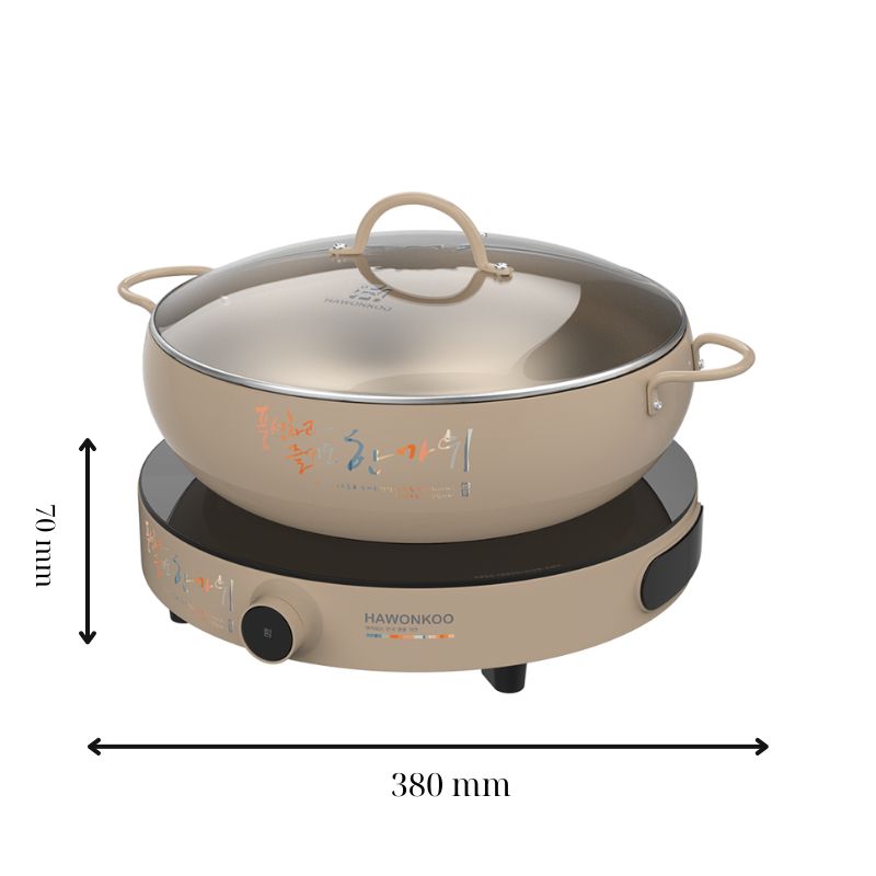 Kích thước bếp từ mini Hawonkoo CEH-101-I-CF di động Kích thước bếp từ mini Hawonkoo CEH-101-I-CF di động
