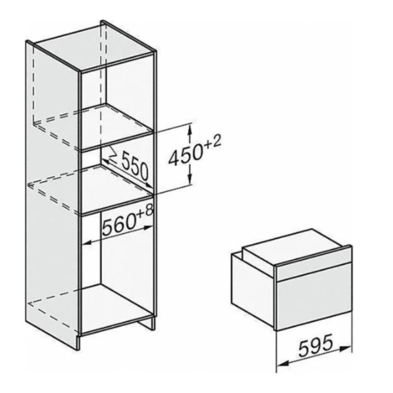 Kích thước lò nướng âm tủ Miele H 7244 B BRWS Kích thước lò nướng âm tủ Miele H 7244 B BRWS