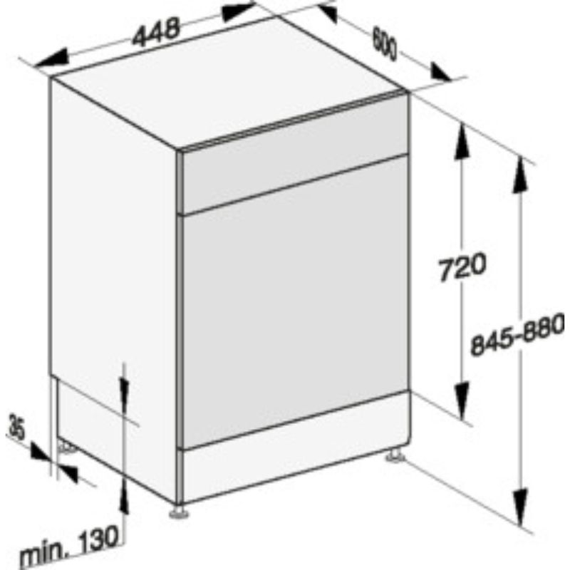 Kích thước máy rửa bát Miele G 5540 Kích thước máy rửa bát Miele G 5540
