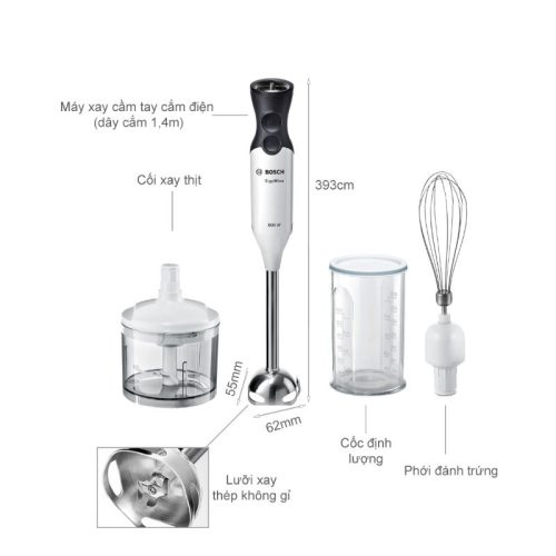 Máy xay cầm tay Bosch MS6CA4150G 4 Kích thước máy xay cầm tay Bosch MS6CA4150G