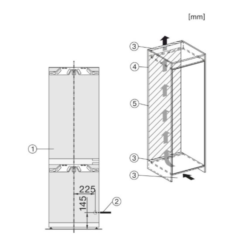 Kích thước tủ Lạnh Miele KFN 7734 F Kích thước tủ Lạnh Miele KFN 7734 F