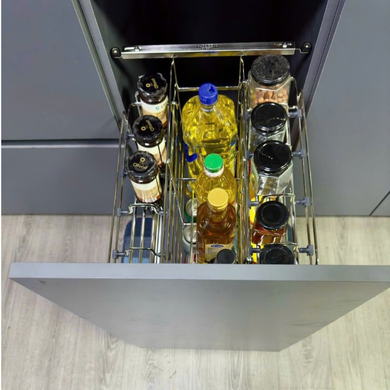 Ảnh Giá gia vị nan oval, ray giảm chấn Eurogold EPV3040F Ảnh Giá gia vị nan oval, ray giảm chấn Eurogold EPV3040F