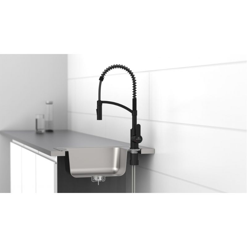 Ảnh vòi rửa bát Wasserwerk WK 3 Black with spiral spring 700556 màu đen Ảnh vòi rửa bát Wasserwerk WK 3 Black with spiral spring 700556 màu đen
