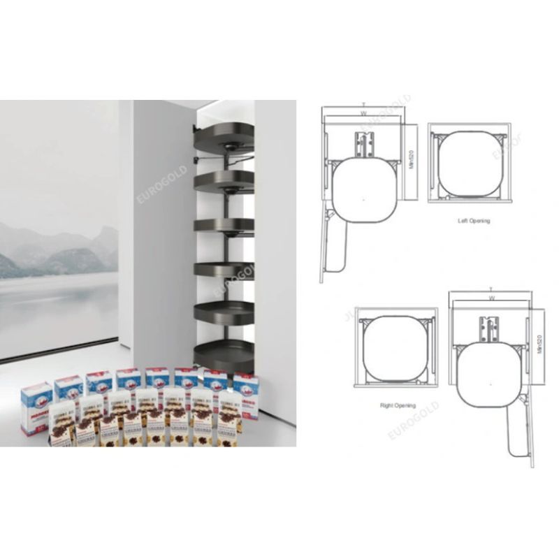 Kích thước tủ kho 6 tầng xoay âm tủ Eurogold EUM6L60XG Kích thước tủ kho 6 tầng xoay âm tủ Eurogold EUM6L60XG