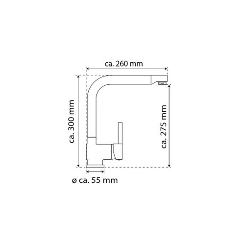 Vòi rửa bát Wasserwerk WK 4 Stainless steel look 700405 3 Kích thước vòi rửa bát Wasserwerk WK 4 Stainless steel look 700405
