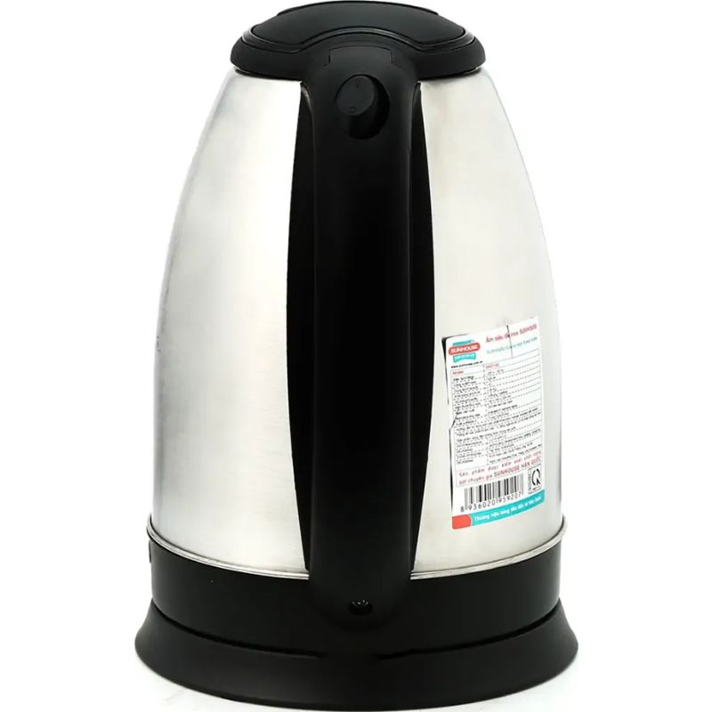 Mặt sau bình đun siêu tốc inox 1.8 lít Sunhouse SHD-1182 Mặt sau bình đun siêu tốc inox 1.8 lít Sunhouse SHD-1182