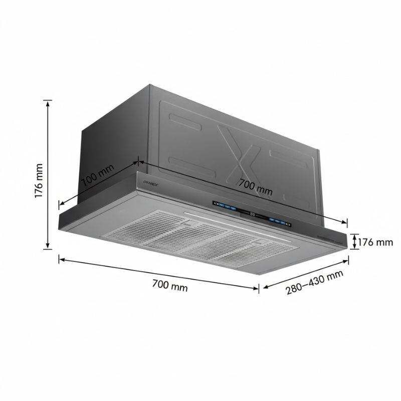 Kích thước máy hút mùi GrandX GX H70F85G Kích thước máy hút mùi GrandX GX H70F85G