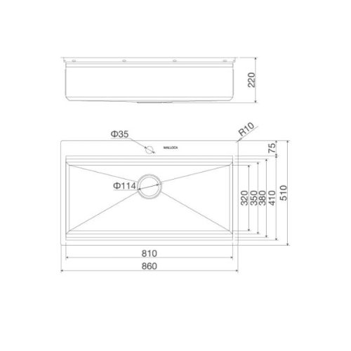Chậu rửa bát Malloca Slide MS861 5 thong so chau rua bat malloca slide ms861