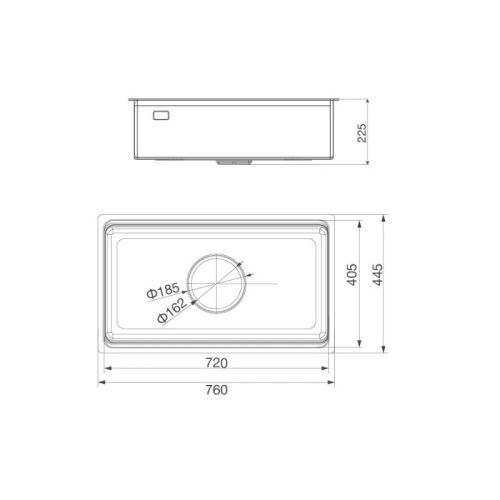 Chậu rửa chén Malloca MS7645LINEN 4 thong so chau rua chen malloca ms7645linen